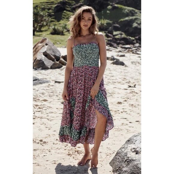 Free People One I Love Ditsy Floral Midi Dress - Size Small - Picture 2 of 8